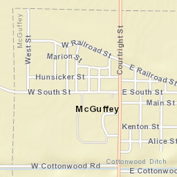 McGuffey Ohio Street Map