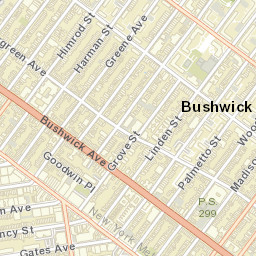 Bushwick New York Street Map