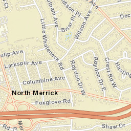North Merrick New York Street Map
