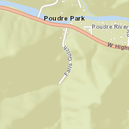 Poudre Park Colorado Street Map