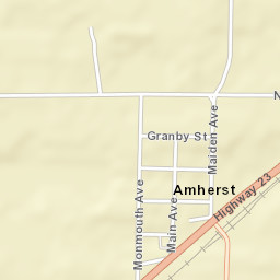 Amherst Colorado Street Map