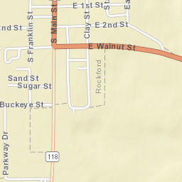 Rockford Ohio Street Map