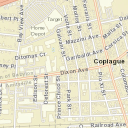 Copiague New York Street Map