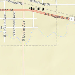 Fleming Colorado Street Map