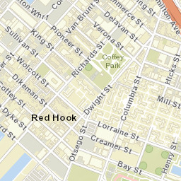 Red Hook Houses New York Street Map