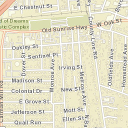 West Amityville New York Street Map