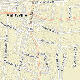 Amityville New York Street Map