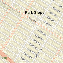 Park Slope New York Street Map