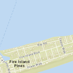 Fire Island Pines New York Street Map