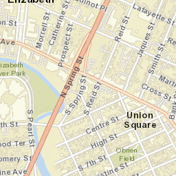 Elizabeth, New Jersey Street Map