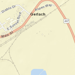 Nevada 447, Gerlach-Empire, NV 89412 Street Map