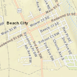 Beach City Ohio Street Map