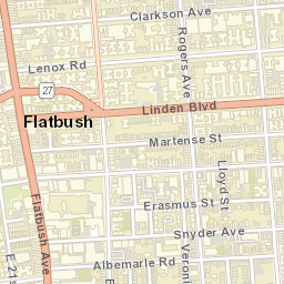 Flatbush New York Street Map