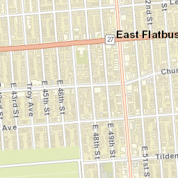 East Flatbush New York Street Map