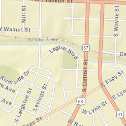 Kenton Ohio Street Map