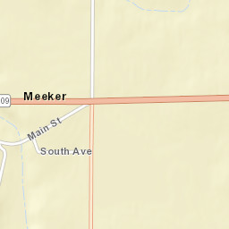 Meeker Ohio Street Map
