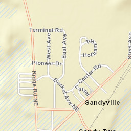 Sandyville Ohio Street Map
