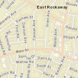 East Rockaway New York Street Map