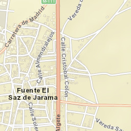 Fuente el Saz Street Map
