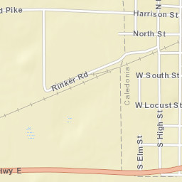Caledonia Ohio Street Map