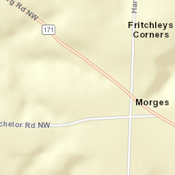 Fritchleys Corners Ohio Street Map