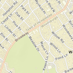 Woodsburgh New York Street Map