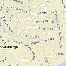 Hewlett Neck New York Street Map