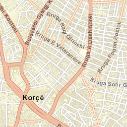 Korçë Street Map