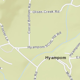 Hyampom California Street Map