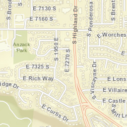 7170 South Brookhill Drive, Salt Lake City, UT Street Map