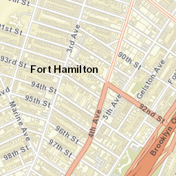 Fort Hamilton New York Street Map