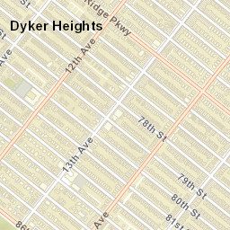 Dyker Heights New York Street Map