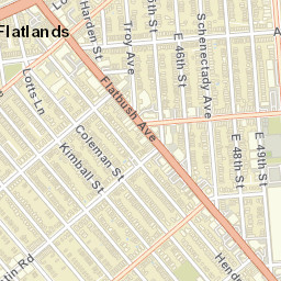 Flatlands New York Street Map
