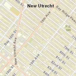 New Utrecht New York Street Map