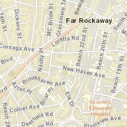 Far Rockaway New York Street Map