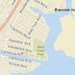 Barnum Island New York Street Map
