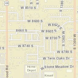 8678 South 1300 West, West Jordan, UT Street Map