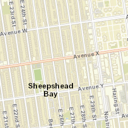 Sheepshead Bay New York Street Map