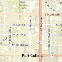 229 South College Avenue Fort Collins CO Street Map