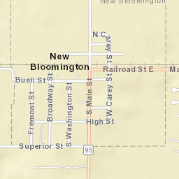 New Bloomington Ohio Street Map