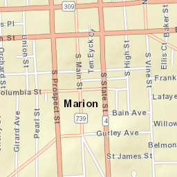 Marion Ohio Street Map