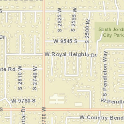 9498 Vista Park Lane, South Jordan, UT Street Map