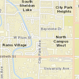 800-1098 S Shields St, Colorado State University, Fort Collin Street Map