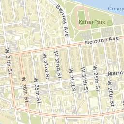 Coney Island New York Street Map