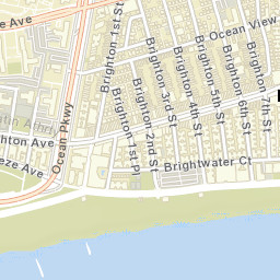 Brighton Beach New York Street Map