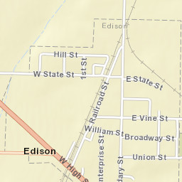 Edison Ohio Street Map