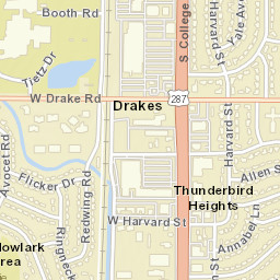 Drakes Colorado Street Map