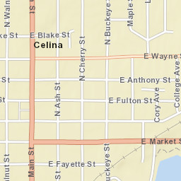 Celina Ohio Street Map