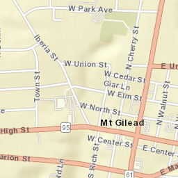 Mount Gilead Ohio Street Map
