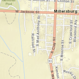 Millersburg Ohio Street Map